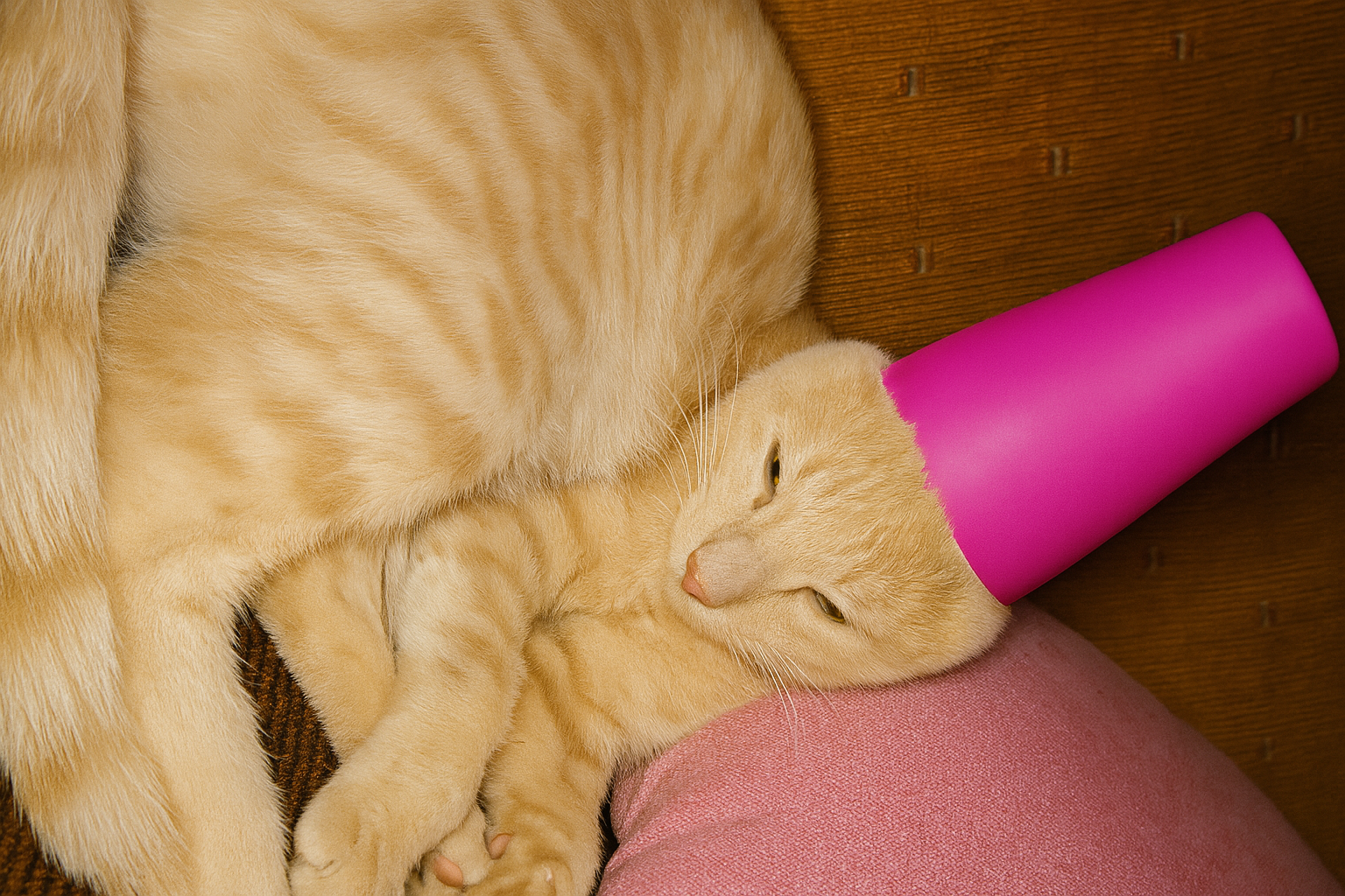 Don’t let the hat fool you—that's Luca, a superactive cat on a mission.